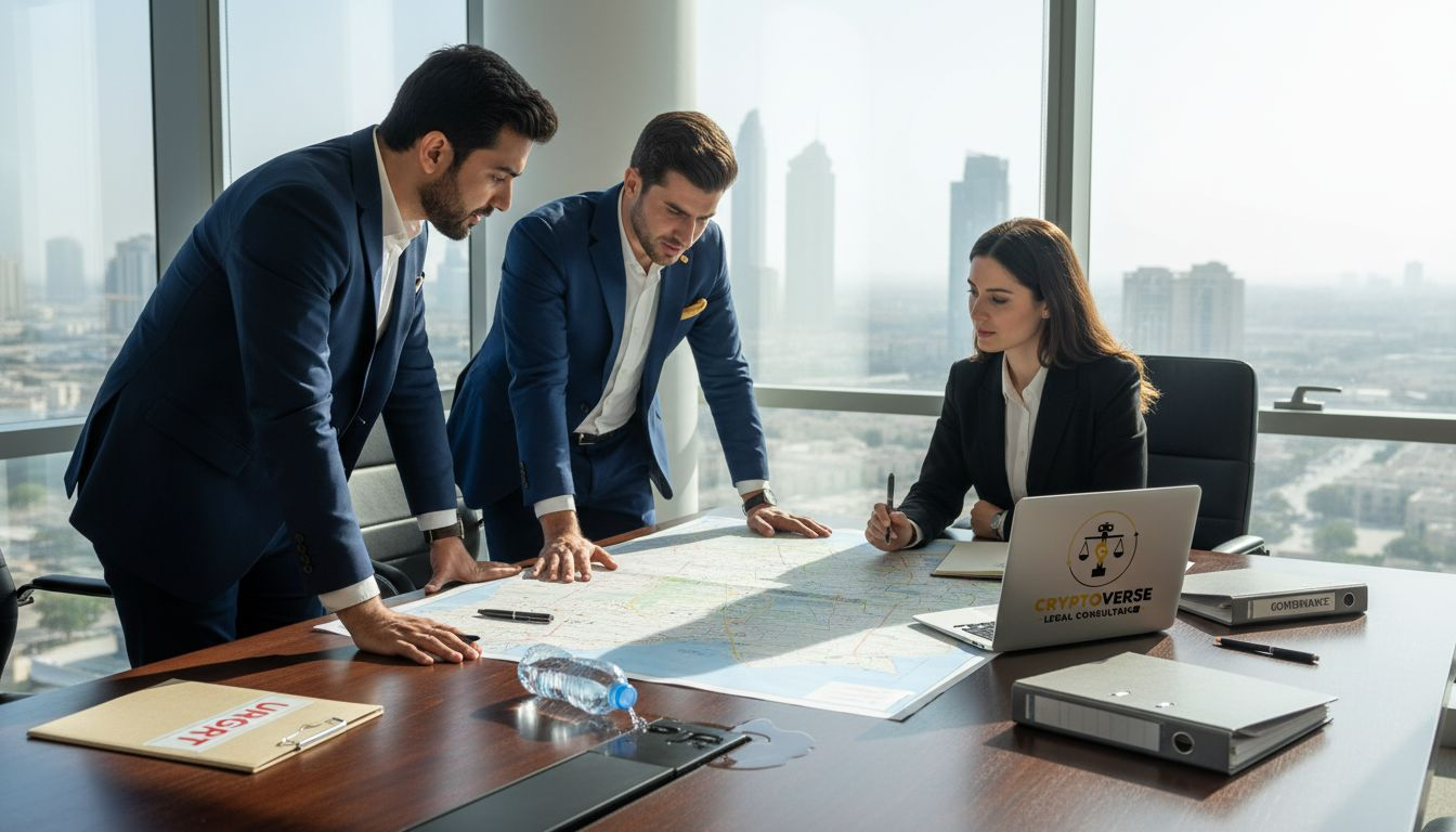 Legal team studying UAE NFT regulatory map