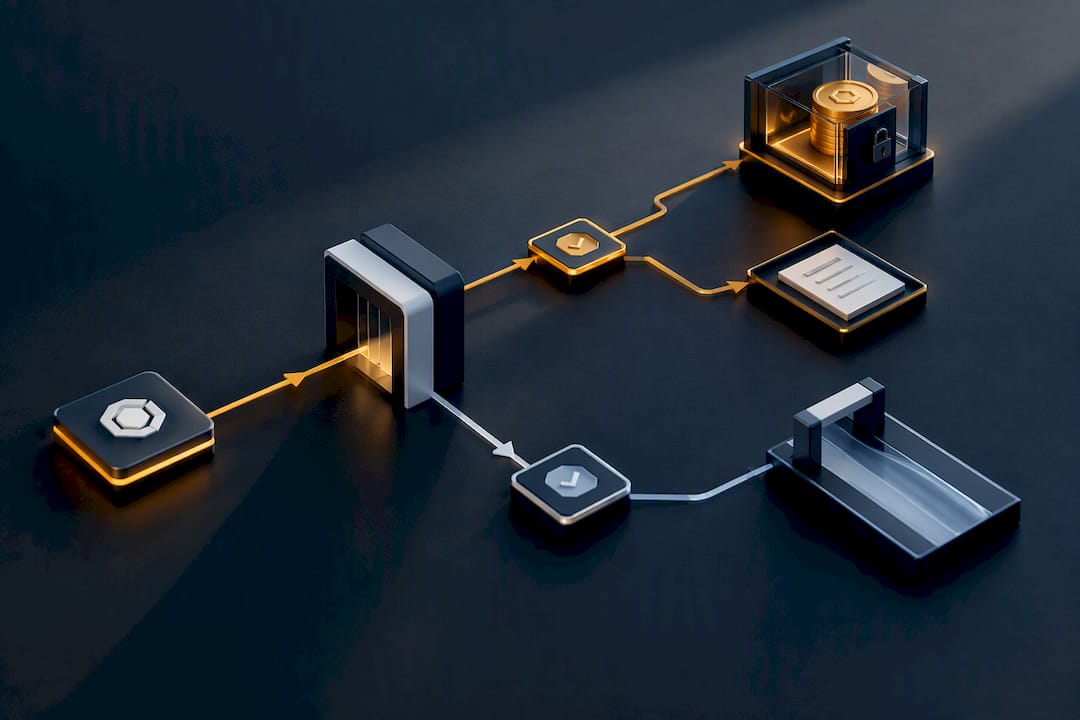 Crypto address moving through sanctions screening