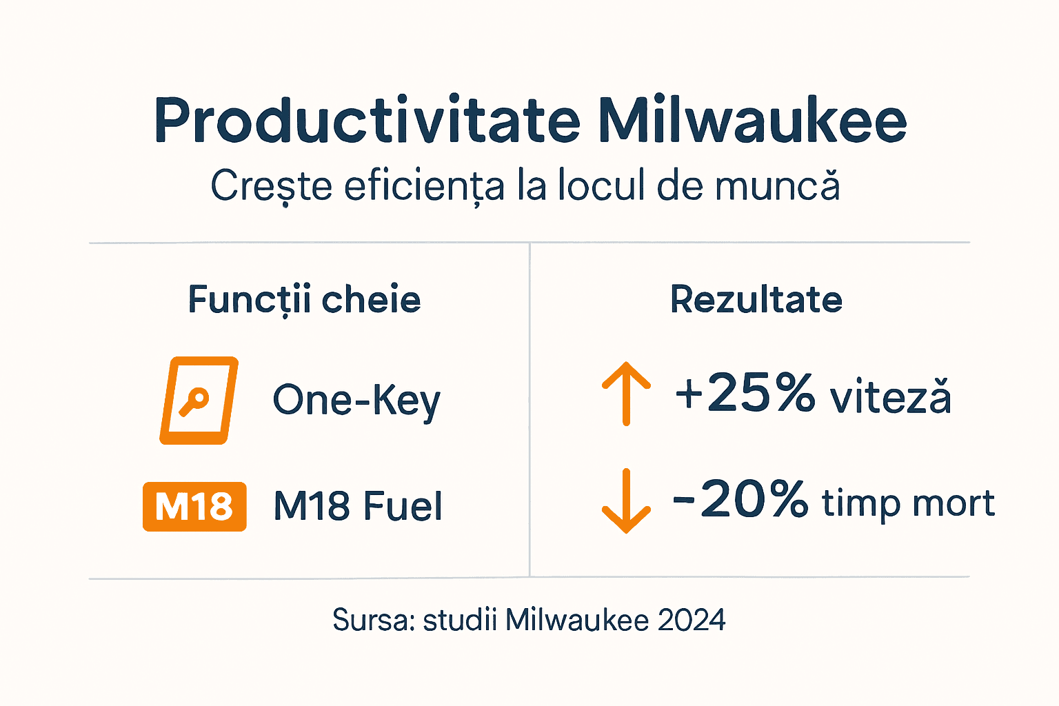 Infografic: Cum îți pot crește productivitatea sculele Milwaukee