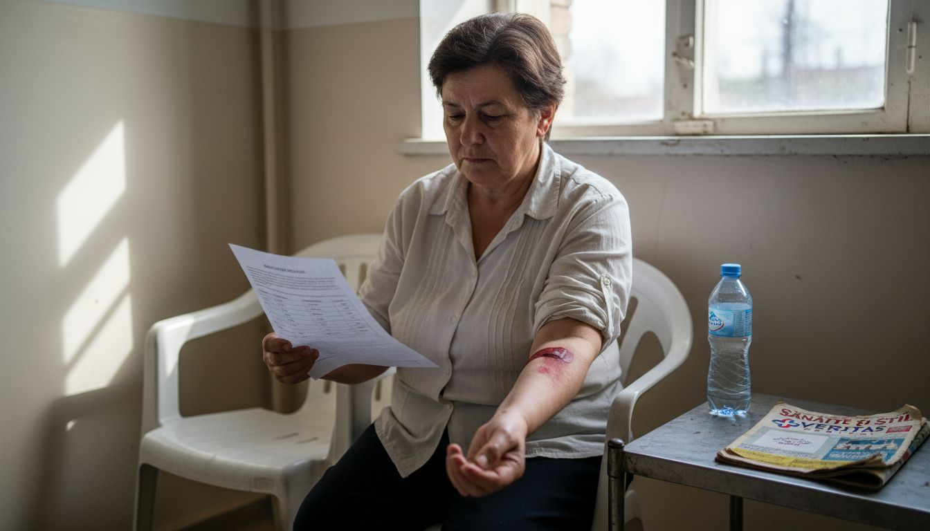 Pacientă de sex feminin, programată pentru analize hematologice în cadrul clinicii.
