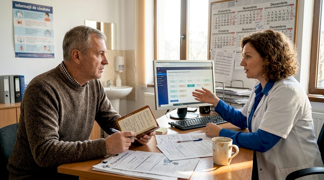 Pacientul solicită o recomandare pentru un medic specialist.