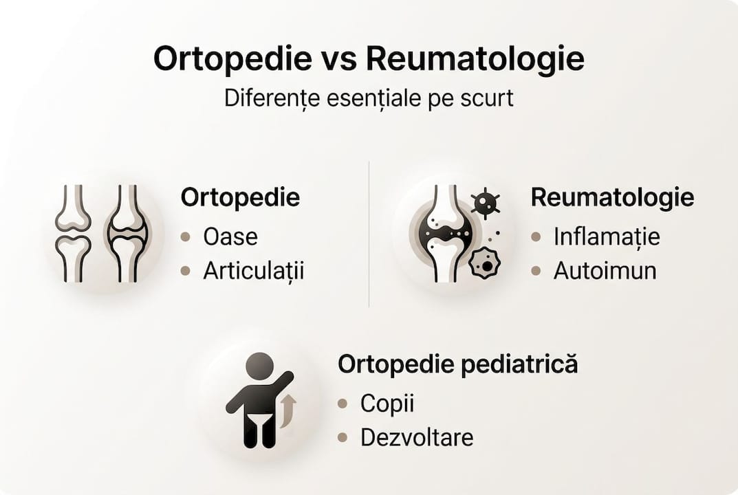 Infografic: Ce diferențe există între ortopedie și reumatologie?