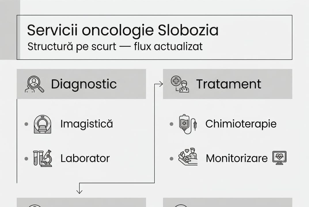Prezentare vizuală a serviciilor de oncologie disponibile la Slobozia
