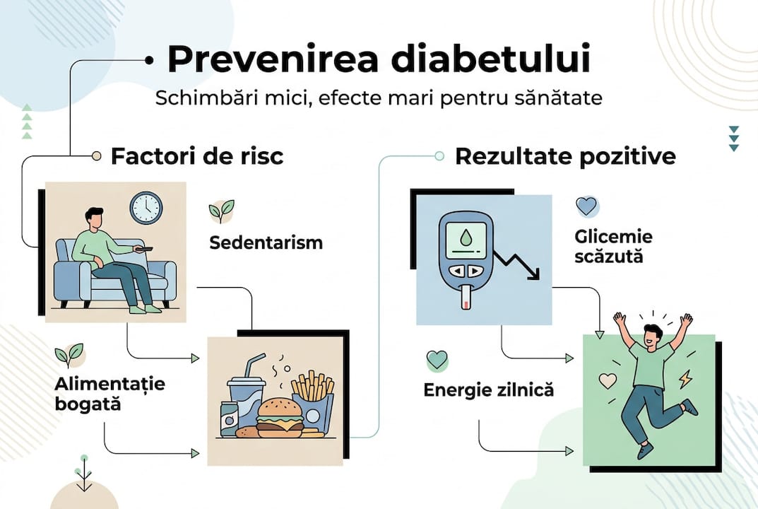 Infografic: principalele cauze ale diabetului și metode eficiente de prevenție