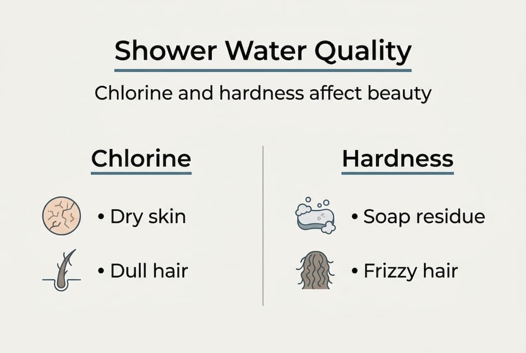 Infographic showing chlorine and hardness effects