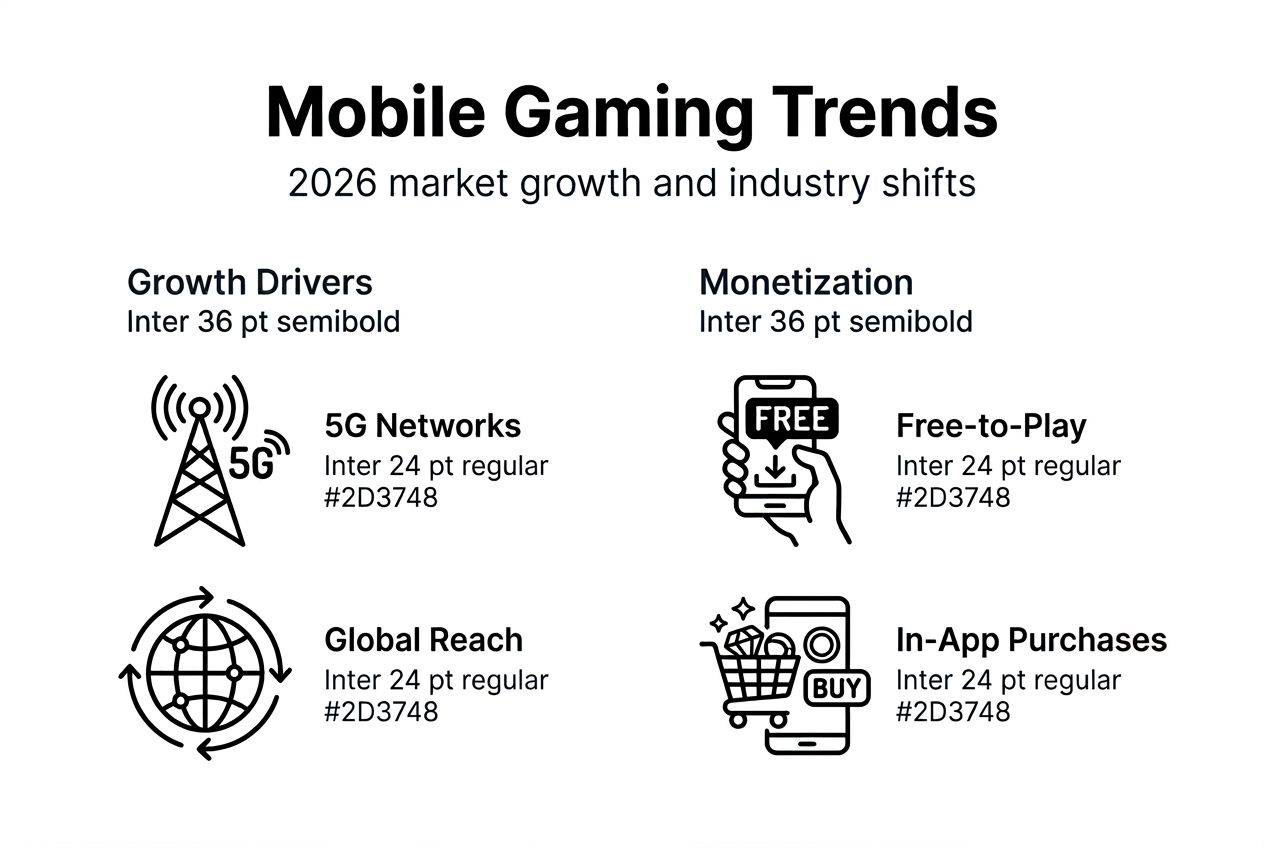 Infographic highlighting 2026 mobile gaming trends