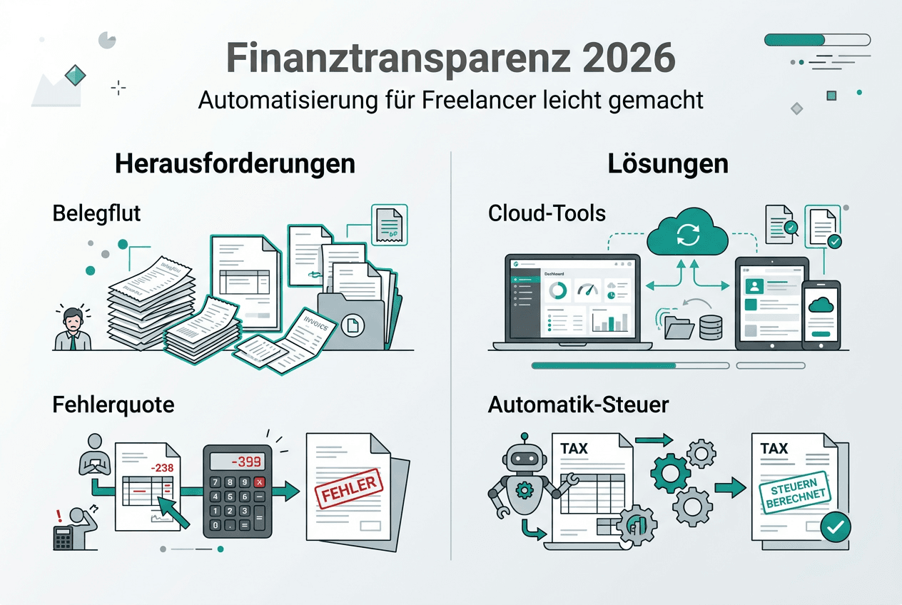 Visualisierung: Finanztransparenz 2026 – Was Selbstständige wissen sollten