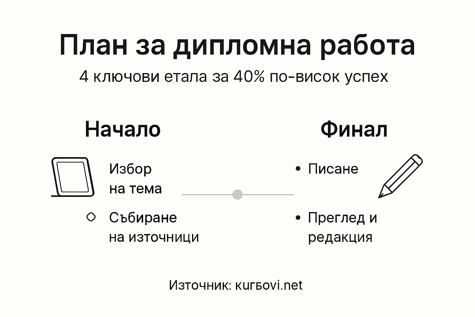 Графичен план на дипломната работа – основни етапи и стъпки