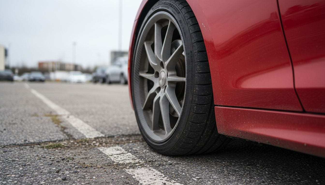 Close-up of carbon fiber wheel texture