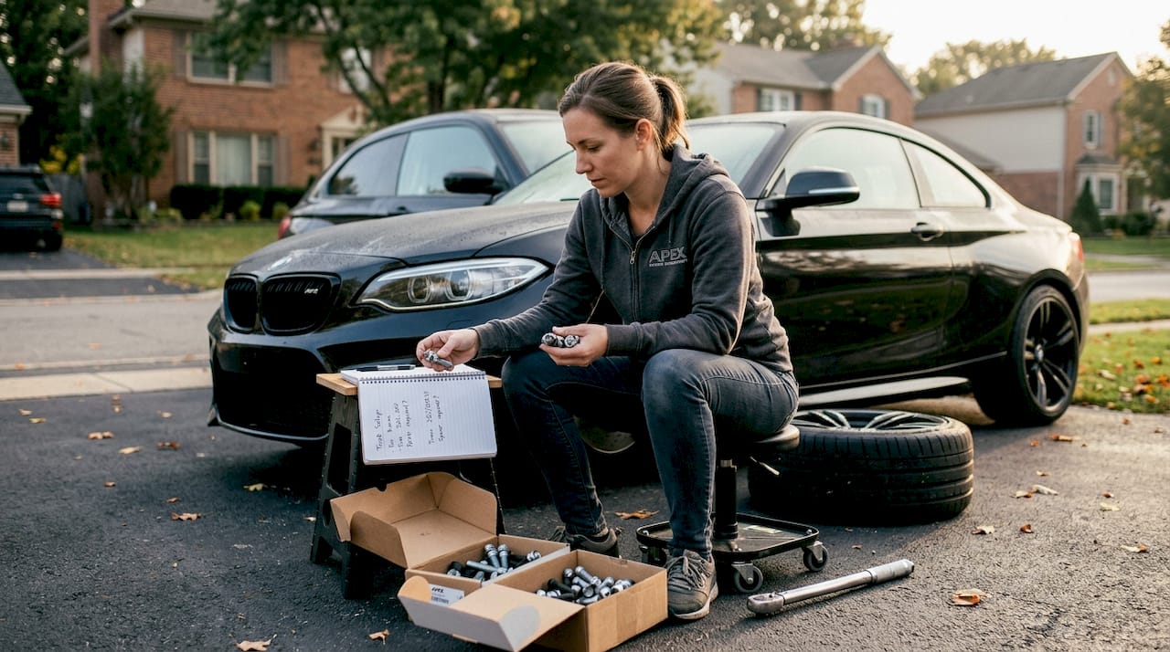 Selecting wheel bolts for square fitment
