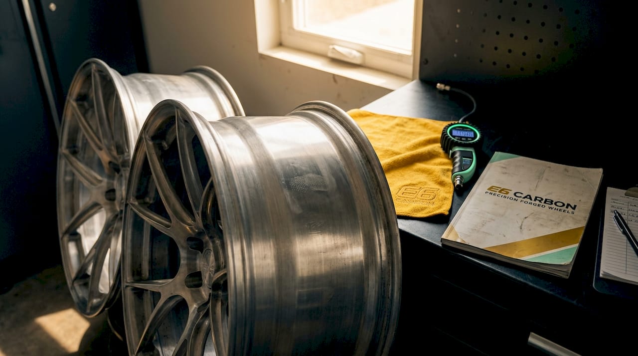 Forged aluminum wheels with detailed finish