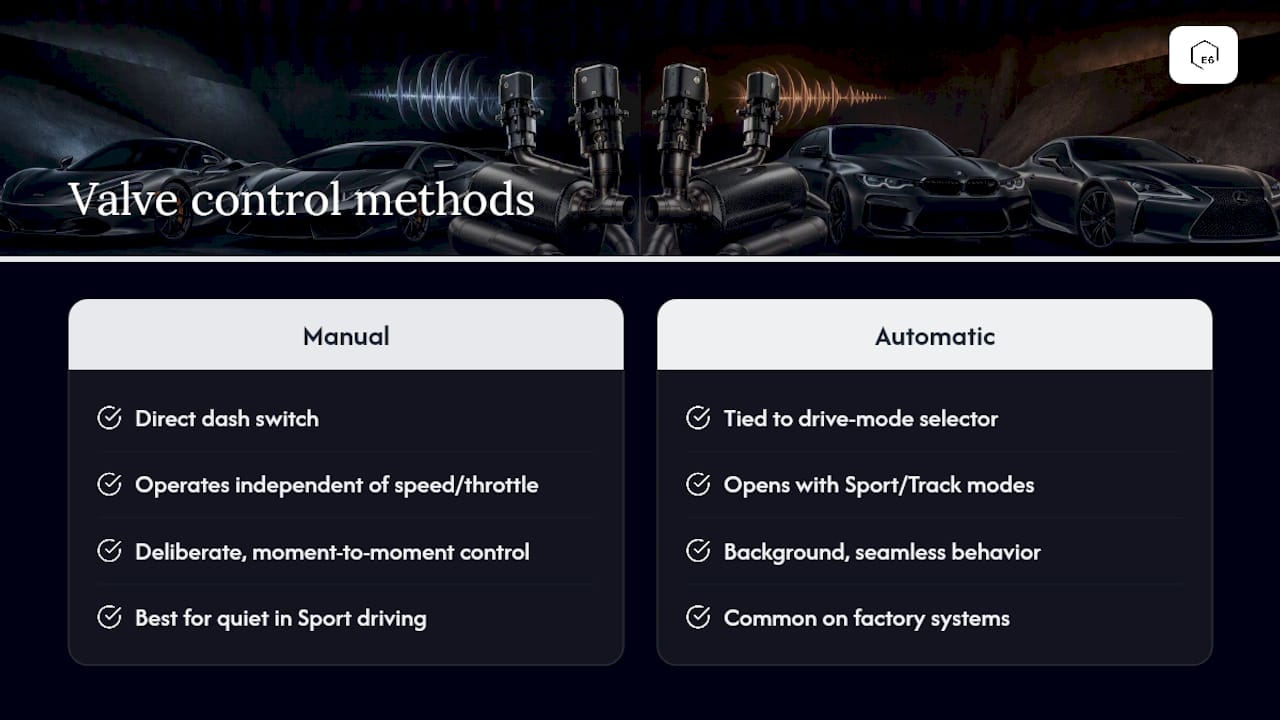 Manual Switch vs. Automatic Drive-Mode Control — overview diagram