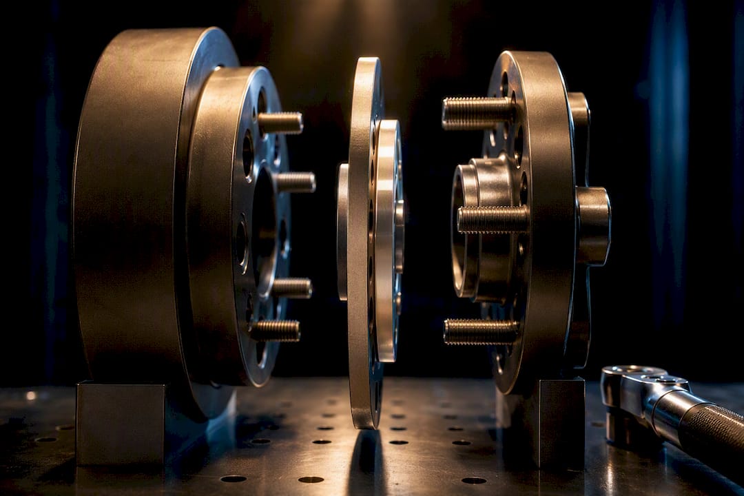 Machined adapter plate between hub interfaces