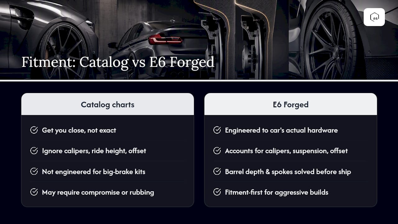 Get Your G80 Fitted Right With E6 Forged Wheels — overview diagram