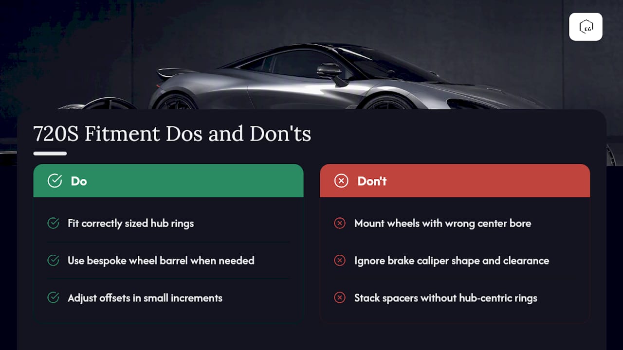 What We See Go Wrong on 720S Fitments — overview diagram