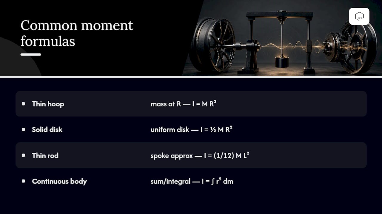 Comparison of rotational inertia models