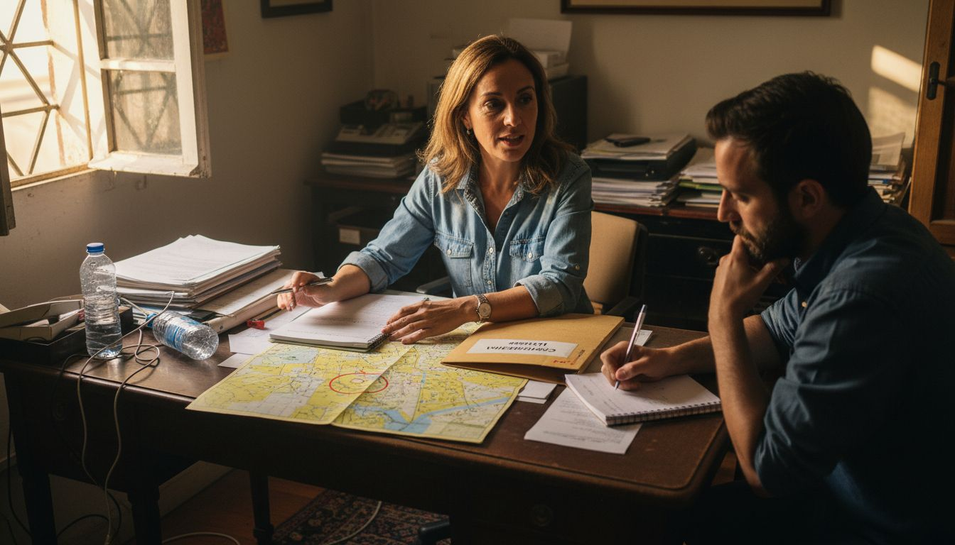 Agent negotiating off-market property deal