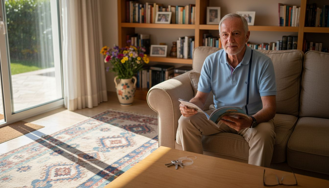 Retiree relaxing in turnkey Algarve villa