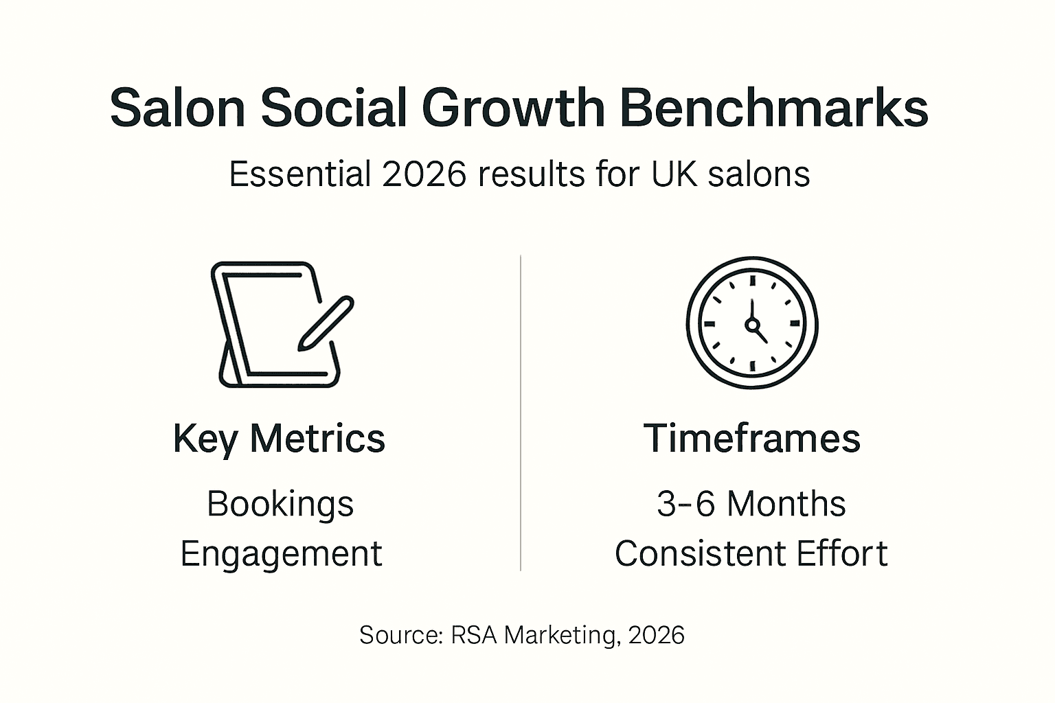 Infographic of UK salon social growth benchmarks