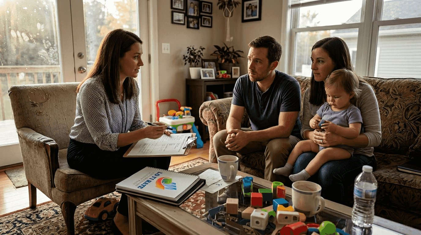 Loan officer explains home value to family