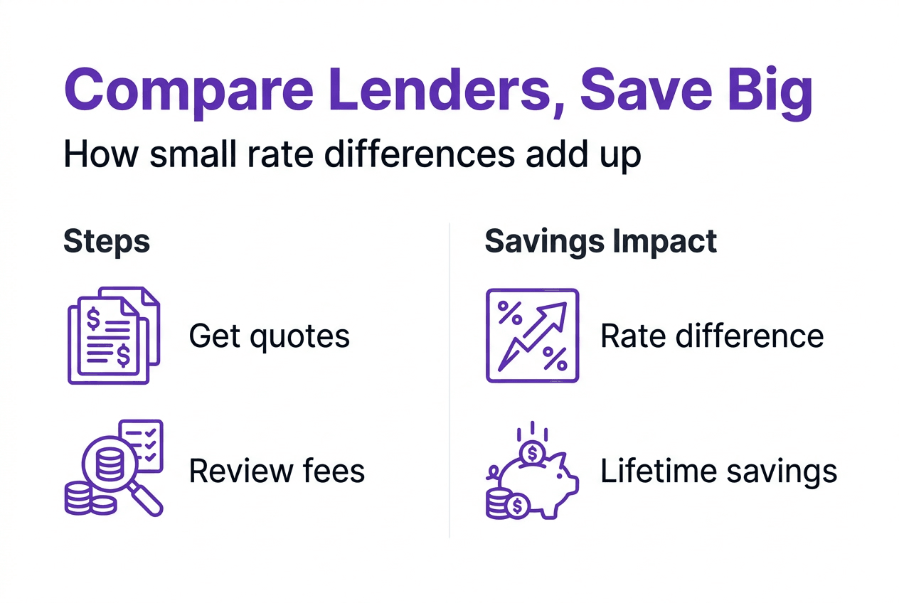 Infographic showing mortgage savings process