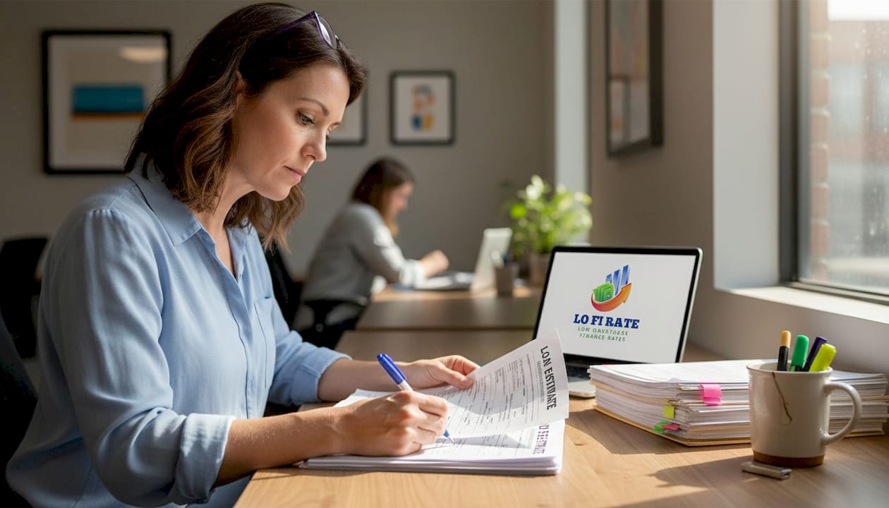 Mortgage specialist checking lender fee documents