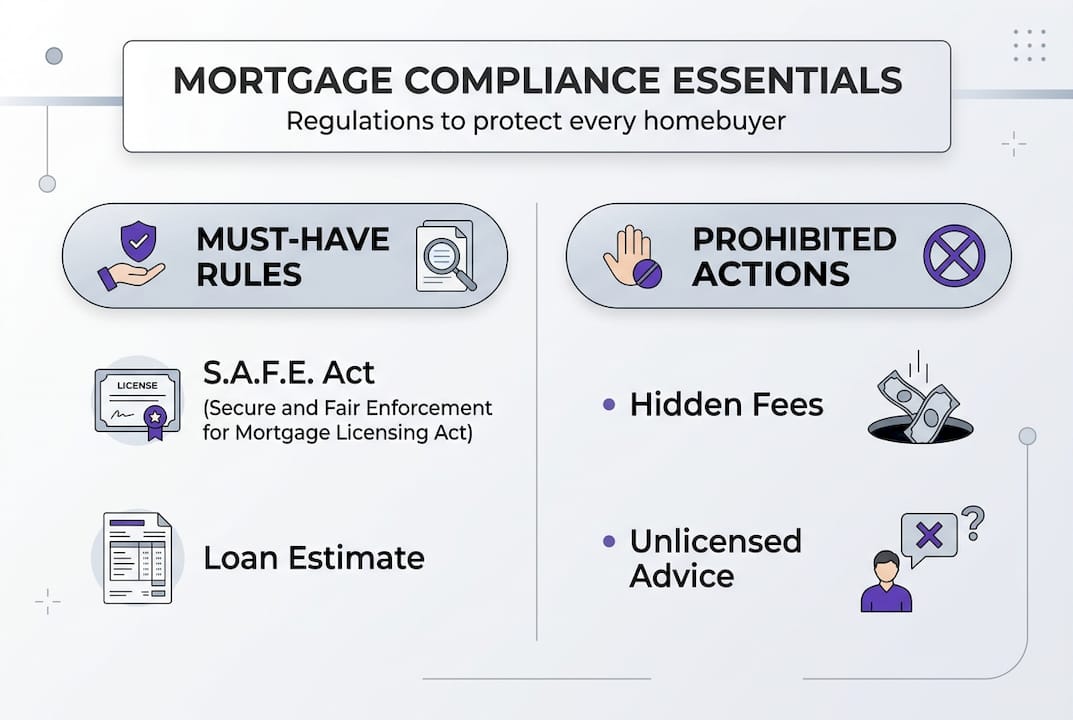 Infographic of mortgage compliance rules overview