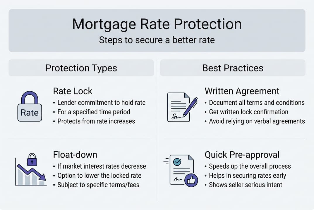 Infographic showing types and steps for rate protection