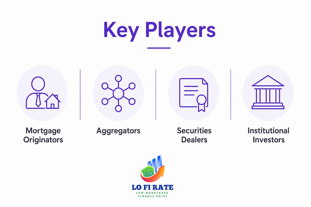 Infographic outlining key players in the secondary mortgage market