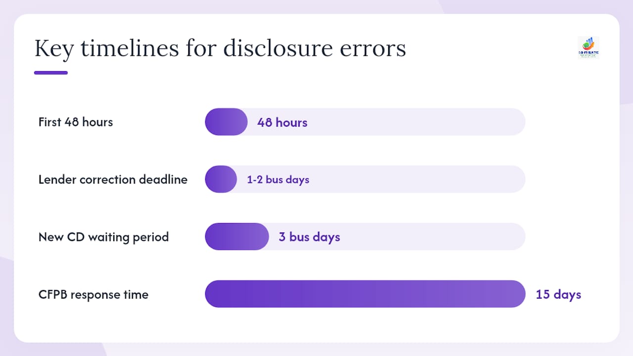 What to do if your lender missed a deadline or the disclosure has errors — overview diagram