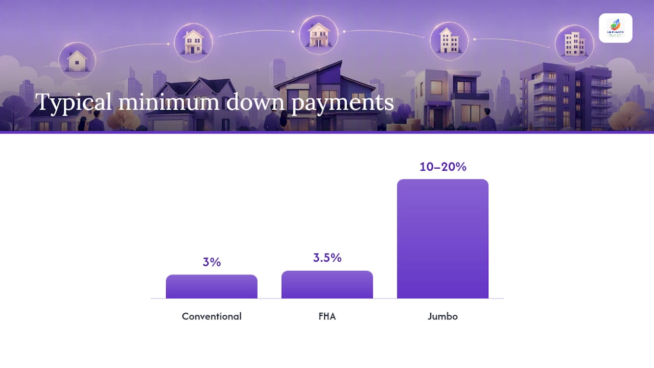 Comparison chart of real estate loan types