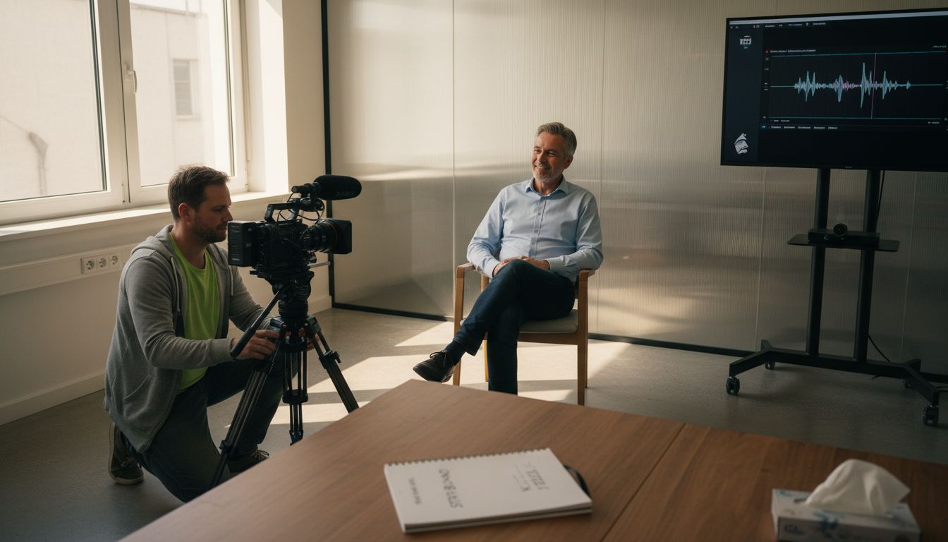 Unser Kunde berichtet vor laufender Kamera von seinen Erfahrungen – authentisch im Videotestimonial.