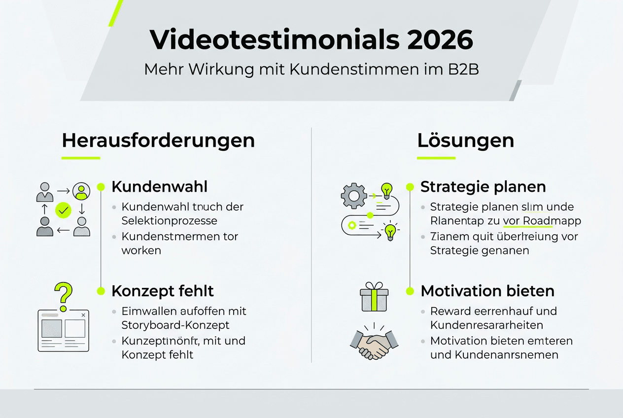 Infografik: Typische Stolpersteine bei Videoreferenzen und wie man sie meistert