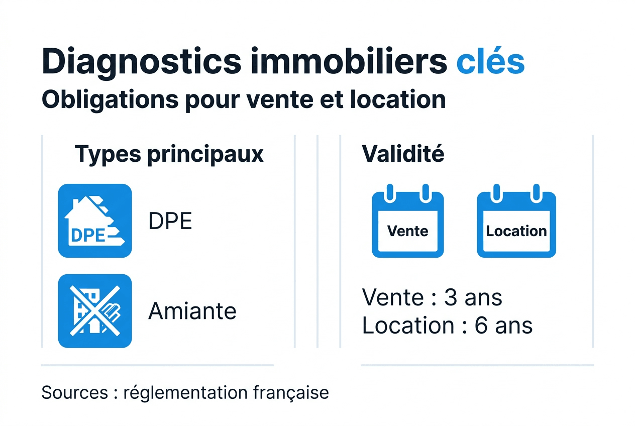 Comprendre le rôle de l'expert en diagnostics immobiliers Infographie : panorama des diagnostics immobiliers et leur durée de validité