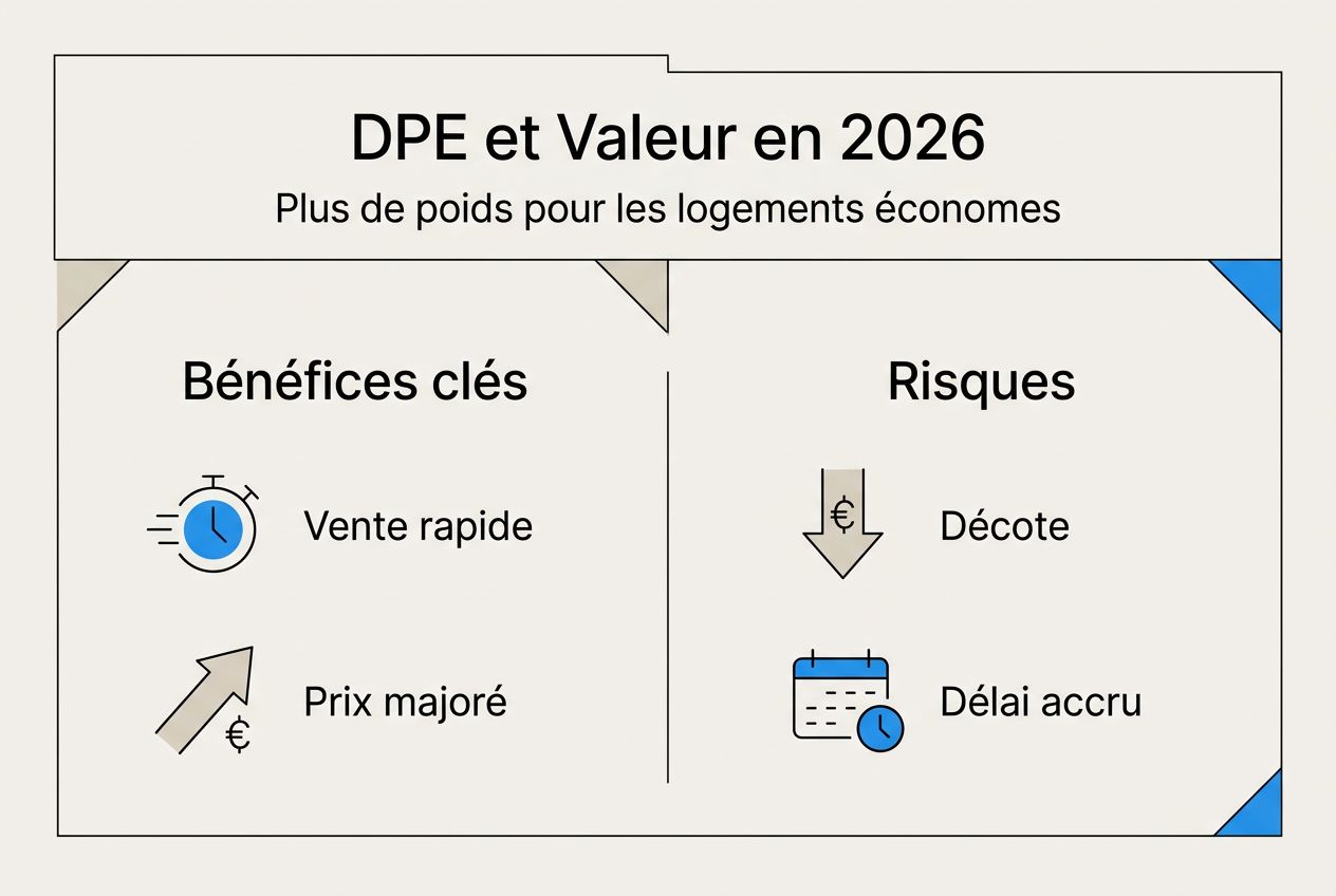 Impact du DPE sur la valeur immobilière en 2026 Infographie : comment le DPE influence-t-il le prix de votre bien immobilier ?