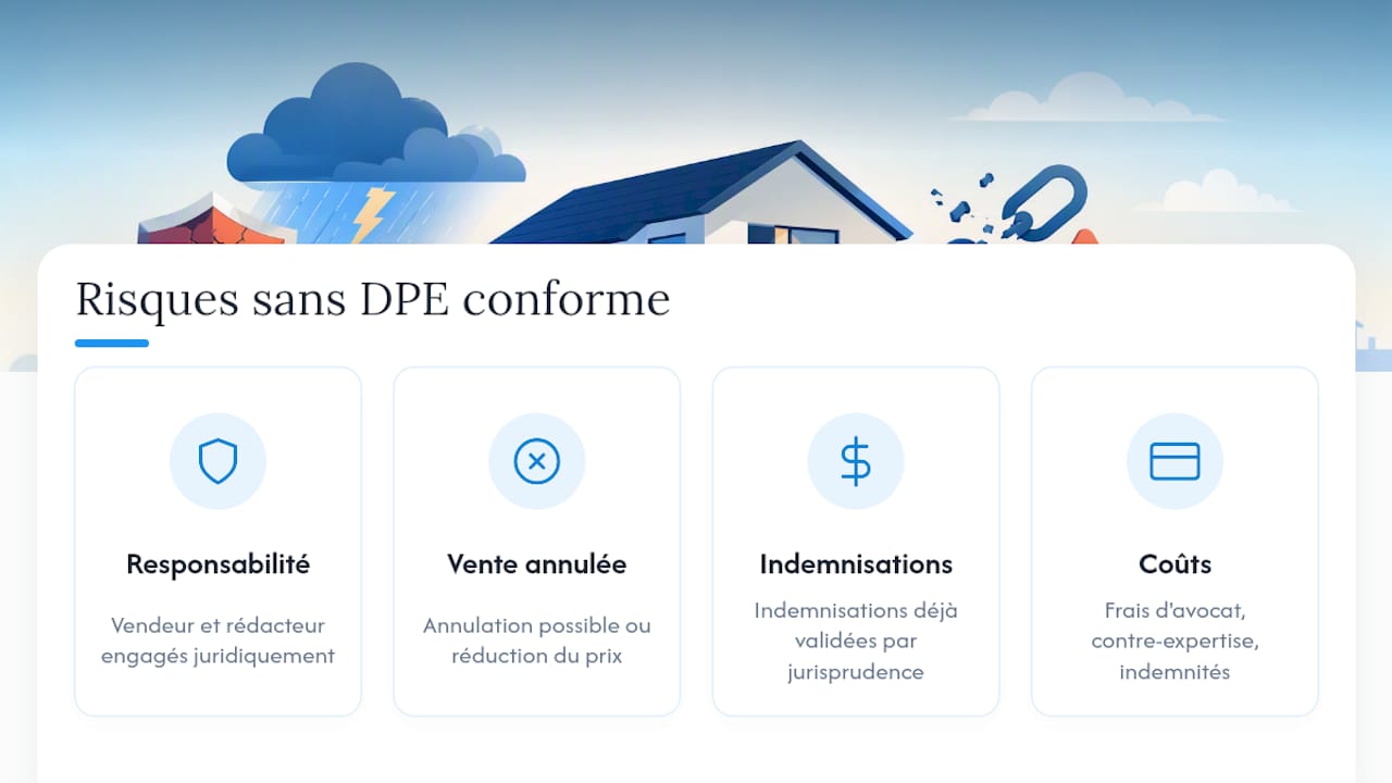Que risque-t-on en l'absence de DPE ou en cas de rapport non conforme ? — overview diagram