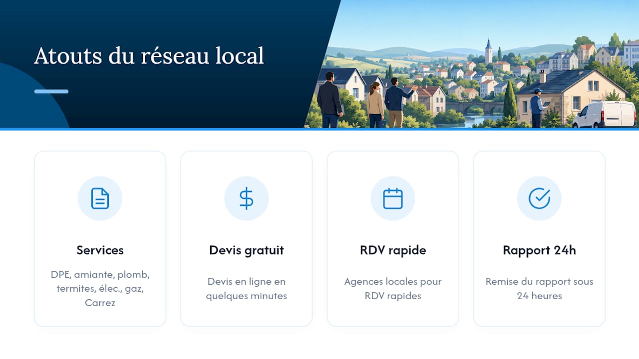 Comment choisir un diagnostiqueur immobilier certifié en 2026 ? Simplifier vos diagnostics avec un réseau local et des rapports rapides — overview diagram
