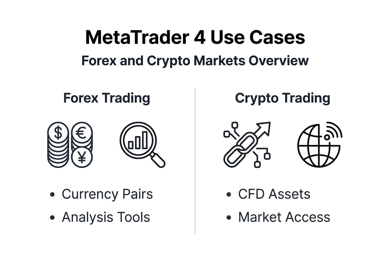 Infographic comparing MetaTrader 4 use cases