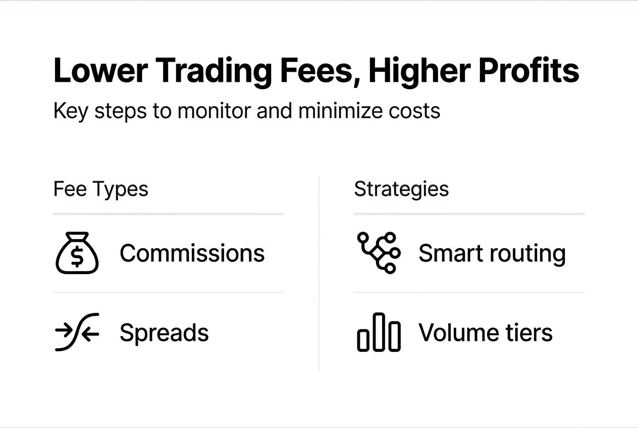 Infographic trading fee types and strategies