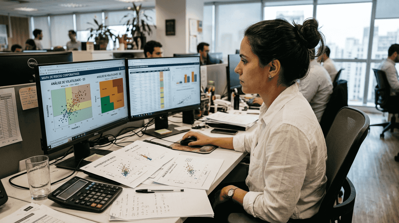 Gestora acompanha de perto os gráficos de risco financeiro