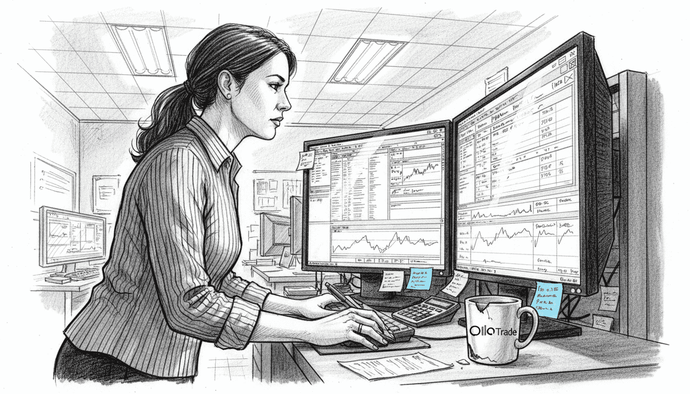 Trader checks MetaTrader order execution screen