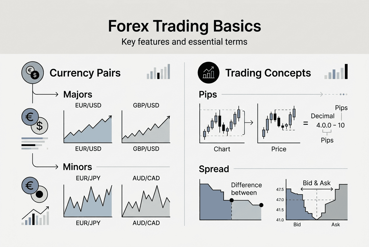 Infographic overview of forex trading basics