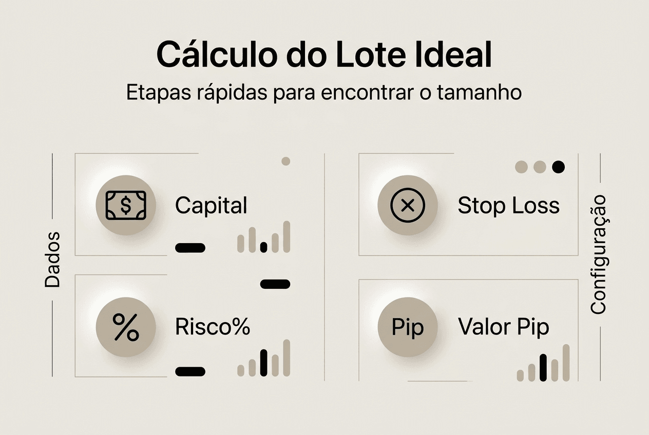 Infográfico: como calcular o tamanho do lote no Forex de forma visual
