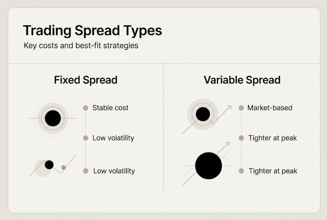 Infographic shows fixed versus variable spreads