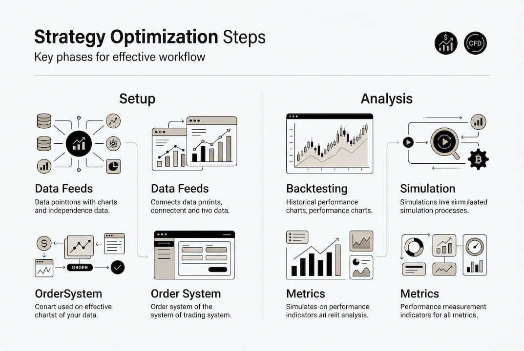 Infographic showing trading optimization steps