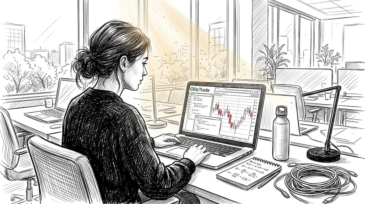 Trader configures automation at shared desk