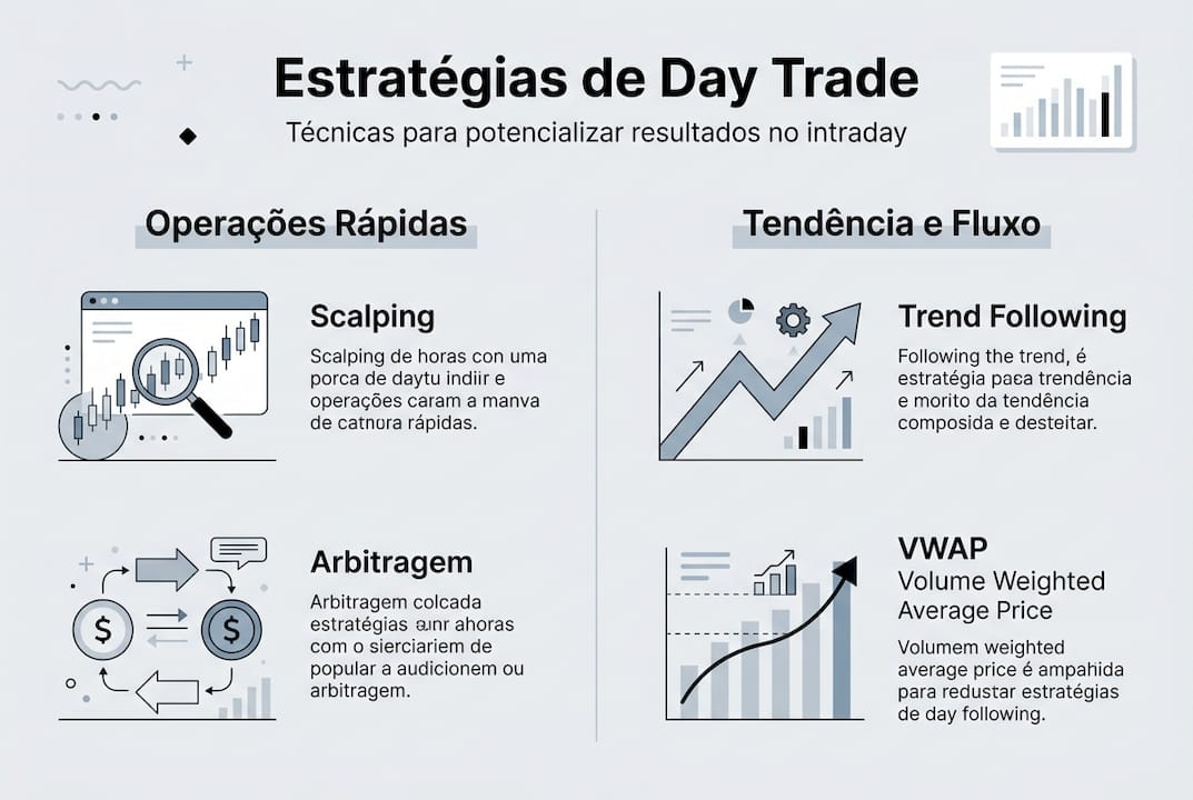 Infográfico: conheça as principais estratégias usadas no day trade