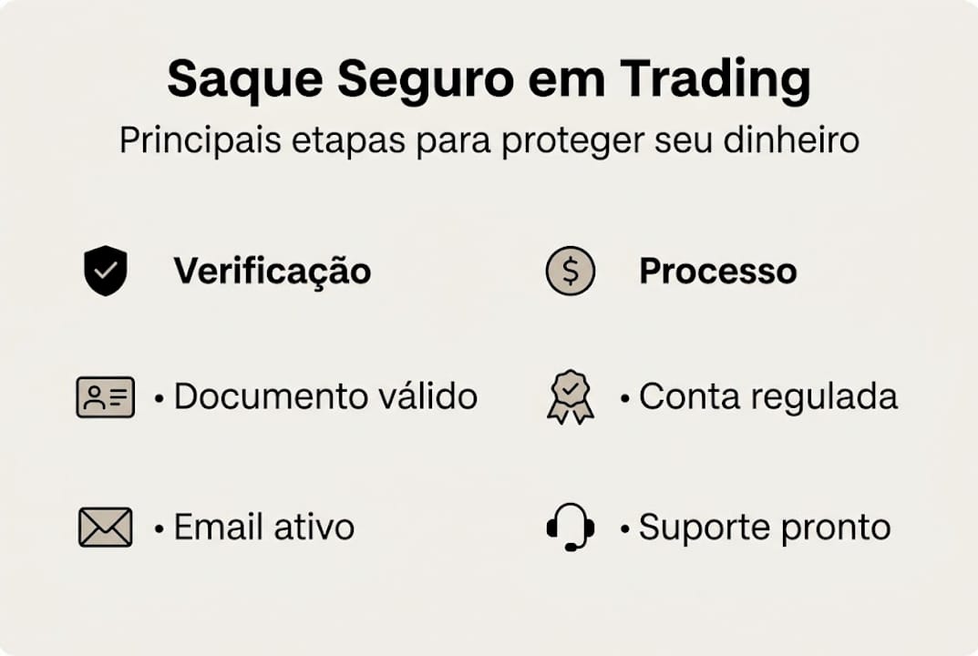 Infográfico: passo a passo para realizar saques com segurança no trading