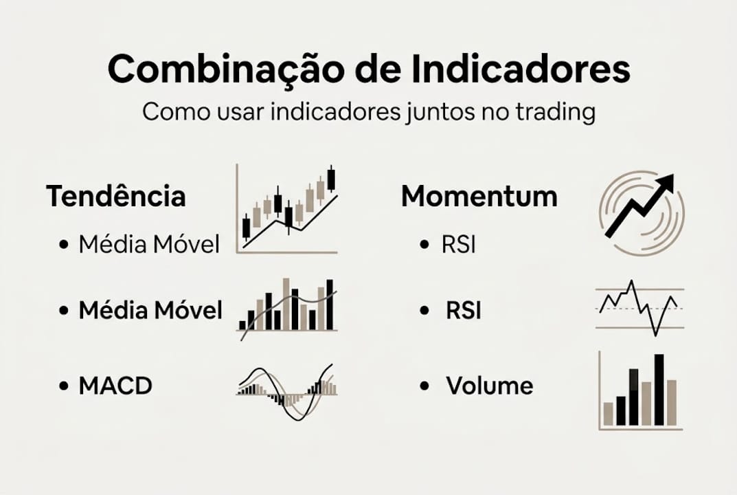 Infográfico: como combinar indicadores técnicos na prática
