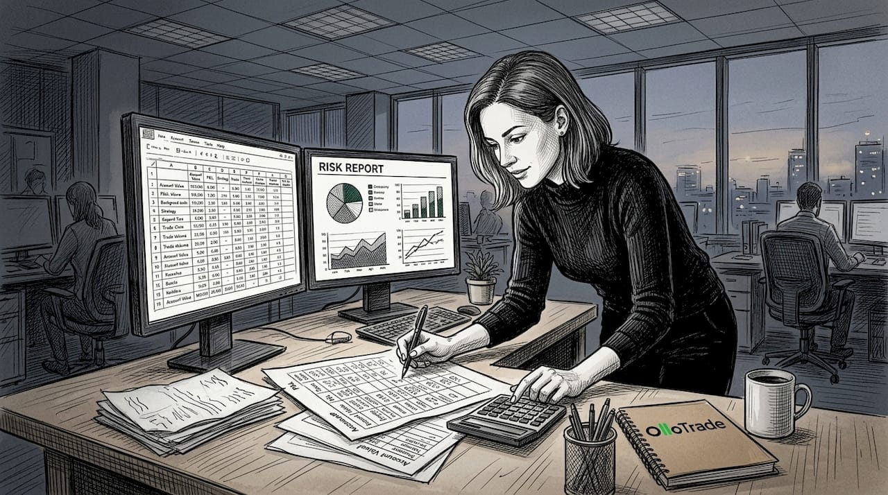 Market maker managing risk in office environment